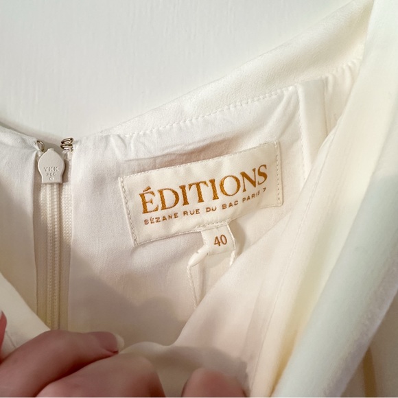 Sezane Olenka Dress Maxi Bridal Wedding Ecru Cream Size 40 US 8 NWT - Picture 3 of 9